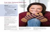 Fair Isle Striped Mittens - Crochet World Magazine · When working post st, insert hook from right to left around post of st on previous row . Back Front post of . Single crochet