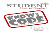 Code of Conduct - tcs. Bآ  TCS Student Code of Conduct ... and conduct. This code applies to any student