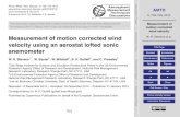 Measurement of motion corrected wind velocityMeasurement of motion corrected wind velocity using an aerostat lofted sonic anemometer W. R. Stevens1,*, W. Squier2, W. Mitchell2, B.
