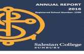 ANNUAL REPORT 2016 - Salesian College · ANNUAL REPORT 2016 | Page . 4. of . 39. Our College Vision . Salesian College Sunbury is an inclusive and welcoming Catholic Faith Community