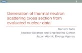 Generation of thermal neutron scattering cross section ... · Generation of thermal neutron scattering cross section from evaluated nuclear data ... / mat_e, mat_p, bin no, temp no