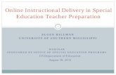 Online Instructional Delivery in Special Education Teacher ... · Diversifying Online Group Instruction Ensure participants have access to the breakout room. Keep breakout sessions