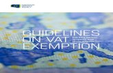 GUIDELINES ON VAT For EDA ad hoc EXEMPTION · Art. 3 of Protocol 7 does not establish an entitlement to exemption from VAT but only an entitlement for VAT to be remitted (or refunded)