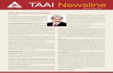 An E-Bulletin TAAI Newsline · that were taken up at the 27th APJC (Agency Programme Joint Council) meeting held in Mumbai on 19th April, which have a huge bearing on our future &