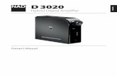 D3020 - Overture Audiooverture-audio.com/product_lines/nad/manuals/D3020 Hybrid Digital... · ® D3020 Hybrid Digital Amplifier ENGLISH PORTUGUÊS FRANÇAIS ESPAÑOL ITALIANO DEUTSCH