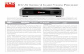 M17 AV Surround Sound Preamp Processor … · M17 AV Surround Sound Preamp Processor > Modular Design Construction (MDC) With MDC all major digital circuits can be upgraded and replaced