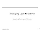 Managing Cycle Inventories - University of Texas at Dallasmetin/FuJen/Folios/... · Managing Cycle Inventories Matching Supply and Demand. 2 Outline ... Common transportation cost