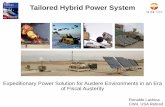 Tailored Hybrid Power System · Tailored Hybrid Power System (THPS) • Development and procurement of Mobile Electric Hybrid Power Sources (MEHPS) • Innovative approach; concept