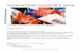 EDUCATION COURSES 2019 - Unite the Union€¦ · contact one of the team to further discuss this. !12 Unite the Union Education Department Northwest Region For further information