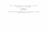 The international internship in TATI University college ... (Muto).pdf · The international internship in TATI University college 414M522 Muto Gun Information Engineering in Graduate