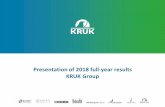 Presentation of 2018 full-year results KRUK Group · 2019-03-08 · Increase in net profit In 2018, the KRUK Group reported net profit of PLN 330m, which represents an increase of