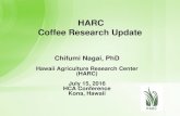 HARC Coffee Research Update...HARC Coffee Research Update. 1882 Planters' Labor and Supply Company. 1895 Hawaiian Sugar Planters' Association 1996 Hawaii Agriculture Research Center.