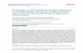 Challenges and Coping Strategies Adopted by Postgraduate ... · study, postgraduate students are individuals who have first degree in gricultural aeducation programme or in other