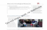 Discover Sociological Research€¦ · Discover Sociological Research . 33. S ociology and Common Sense. Using science means using a unique way of seeing to inves-tigate the world