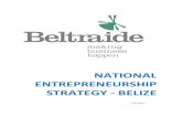 NATIONAL ENTREPRENEURSHIP STRATEGY - BELIZE€¦ · Entrepreneurship, has embarked on the development of a National Entrepreneurship Strategy for Belize. This strategy builds on the