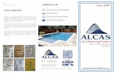SCHEDULE DELIVERIES MIX LOADS PLASTER SHOWROOM … · MIX LOADS SCHEDULE DELIVERIES PRODUCT SAMPLE OUR COMPANY ALCAS is a family owned business that was founded by Benjamin Trejo