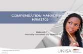 COMPENSATION MANAGEMENT HRM3705 · Activities in a market -Competitive pay system: Step 1 • Conducting strategic analysis Step 2 • Assessing competitor’s pay practices with