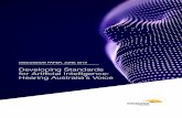 Developing Standards for Artificial Intelligence: Hearing ... · Standards Australia is the country’s leading independent, non-governmental, not-for-profit standards organisation.