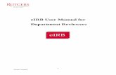 eIRB User Manual for Department Reviewers...Version 10.2016 Adding Reviewer Notes Reviewer notes are added to each page where the designated reviewer wishes to make comments. To add