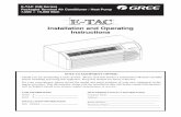 E-TAC (GB Series) Packaged Terminal Air Conditioner / Heat ... · Thank you for choosing the Gree E-TAC! You can feel confident in your selection because of the pride in craftsmanship