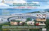 Master of Science in Analytical Chemistry · Master of Science in Analytical Chemistry COURSES: Chemical Data, Elemental & Molecular Analysis; Separation, Optical & Electrical Methods;