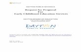 Request for Proposal For Early Childhood Education Services · For Early Childhood Education Services DAYTON BOARD OF EDUCATION 115 South Ludlow Street ... submit with their proposal