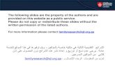 The following slides are the property of the authors and ... · For more information please contact familyresearch@qf.org.qa ةمدخك عقوملا اذه يف اهريفوت متيو