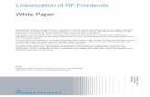 Linearization of RF Frontends for 5G · Linearization is a much larger topic than just digital predistortion (DPD) of radio frequency power amplifiers (RFPA) in transmitters. It is