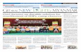 Govt focuses on durable solution for Myanmar Ethnics ... · Min Thein, Regional Hluttaw Speaker U Tin Maung Tun and Regional Chief Justice U Hla Aye unveiled the plaque of the station