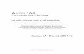 Concerto for Clarinet - JAMES M. DAVID, composer · Concerto for Clarinet for solo clarinet and wind ensemble commissioned by a consortium of university wind ensembles: Arizona State