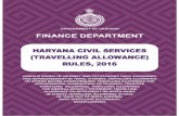 PREFACE - Finance Department, Government of Haryana · (1) These rules may be called the Haryana Civil Services (Travelling Allowance) Rules, 2016. (2) thThese rules shall be deemed