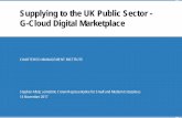 Supplying to the UK Public Sector - G-Cloud Digital ... Supplying to the UK Public Sector - G-Cloud