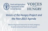 Voices of the Hungry Project and the Post-2015 Agenda · Voices of the Hungry Project and ... HLPE, 2012. Social protection for food security. A report by the High Level Panel of