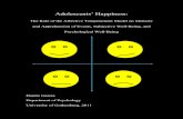 Adolescents’ Happiness - Göteborgs universitet€¦ · adolescents’ happiness and well-being with respect to temperamental dispositions. The predictive nature of distinctive