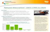 Natural Alternative® 100% CMA Ice Melt€¦ · Natural Alternative® 100% CMA Ice Melt exceeds the U.S. Green Building Council LEED credit guidelines for the Building Operations