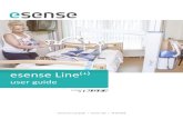 esense Line(+) · Hanger bar (5) The patient lift is standard equipped with electric tiltable 4-point hanger bar. The hanger bar is provided with attachment points for the Visual