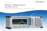 Site Master S331D Product Brochure · microwave link carrying the Base Station T1/E1 link. The detectors use precision high return loss detectors with excellent impedance match designed