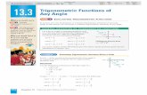 Page 1 of 7 13.3 Trigonometric Functions of Any Angle · 13.3 Trigonometric Functions of Any Angle 789 EVALUATING FUNCTIONS Evaluate the function without using a calculator. 45. cos