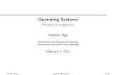 Operating Systems - Memory management · operating system). Variable partition method: Operating system keeps table of available and occupied segments. New processes are put into