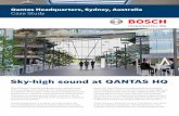 Qantas Headquarters, Sydney, Australia€¦ · the Qantas hub. The head-end equipment consisted of an Electro-Voice NetMax N8000 DSP for all background music routing, in conjunction