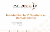 Introduction to IP Numbers vs. Domain names · 4 billion different host addresses • IPv6: 128-bit* number. Written in Hex Decimal Notation 2001:0503:0C27:0000:0000:0000:0000:0000