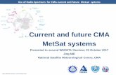 Current and future CMA MetSat systems · Use of Radio Spectrum for Use of Radio Spectrum for CMA current and future CMA current and future MetsatMetsat systemssystems Current and