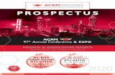 PROSPECTUS - ACRM€¦ · prospectus 2020 progress in rehabilitation research translation to clinical practice s i nc e 1 9 2 3 acrm 97th annual conference & expo atlanta 21 - 24