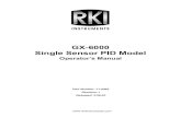 GX-6000 Single Sensor PID Model - RKI Instruments · The GX-6000 Single Sensor PID Model Operator’s Manual uses the following conventions for notes, cautions, and warnings. NOTE: