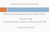 Social Norms and Inequality - Università degli Studi di ...leonardo3.dse.univr.it/it/documents/it8/Fogli_slides.pdfWage gap, consumer durables, pill Policies and institutions. Labor