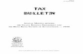 TAX BULLETIN - Hong Kong Institute of Certified Public ... · TAX BULLETIN HONG KONG SOCIETY OF ACCOUNTANTS ANNUAL MEETING BETWEEN THE INLAND REVENUE DEPARTMENT AND THE HONG KONG