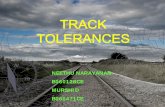 TRACK TOLERANCES - WordPress.com · TYPE OF TRACK TOLERANCES-- different type of track tolerances are stipulated depending upon the purpose for which these are made. 1) SAFETY TOLERANCES: