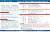 Food & Beverage Management - Cypress College€¦ · food service industry. CERTIFICATES Food Service Fundamentals Special Event Management Food & Beverage Management To earn a certificate,