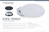 6½-INCH COMMERCIAL-GRADE CEILING LOUDSPEAKER… · CEILING LOUDSPEAKER FEATURES • 6 ½-inch long-excursion woofers • 20mm wide dispersion dome tweeter • Driver Power: 60 W