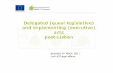 Delegated (quasi-legislative) and implementing (executive ... · 3/14/2011  · Delegated (quasi-legislative) and implementing (executive) acts post-Lisbon Brussels 14 March 2011